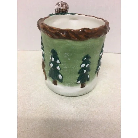 Vintage Bico China Ceramic Deer Decorative Mug Cup Christmas - Picture 2 of 6